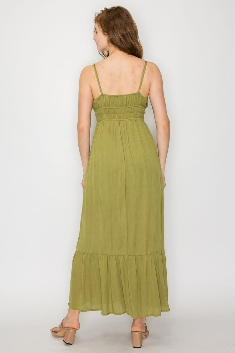 Tiered A-Line Smocked Maxi Dress