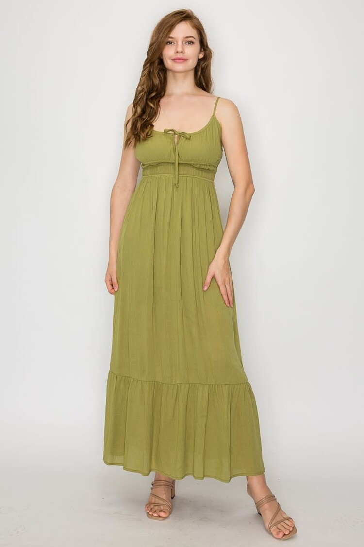 Tiered A-Line Smocked Maxi Dress