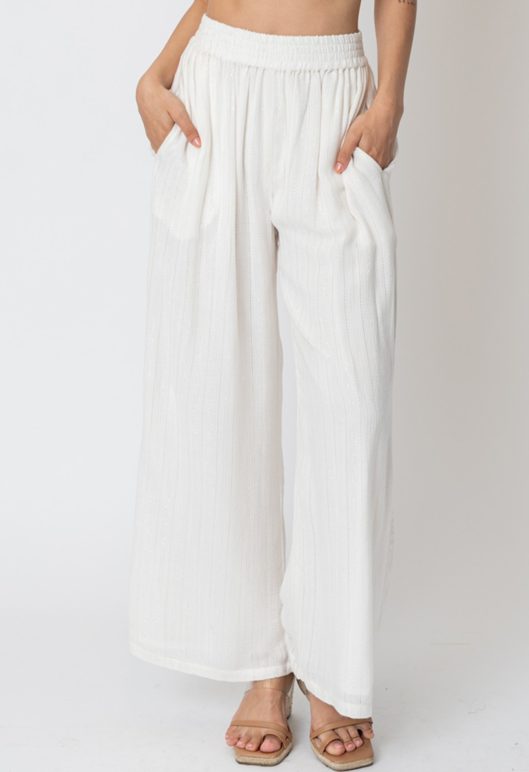 Striped Long Wide Pants