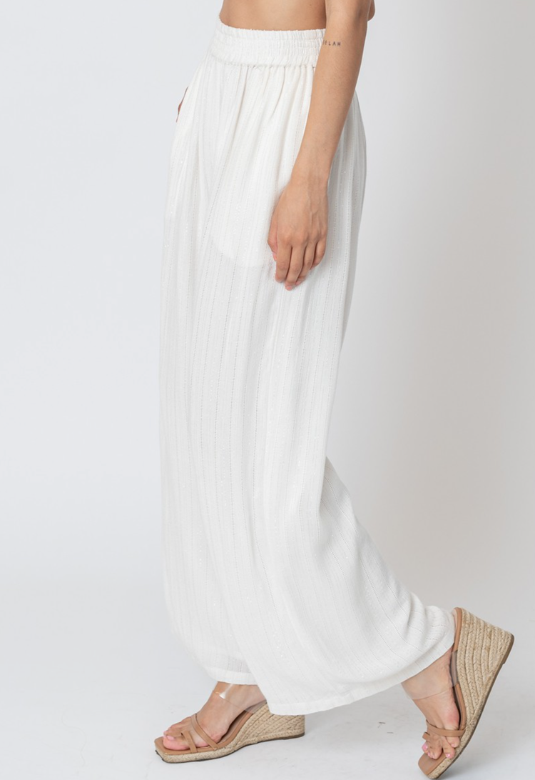 Striped Long Wide Pants