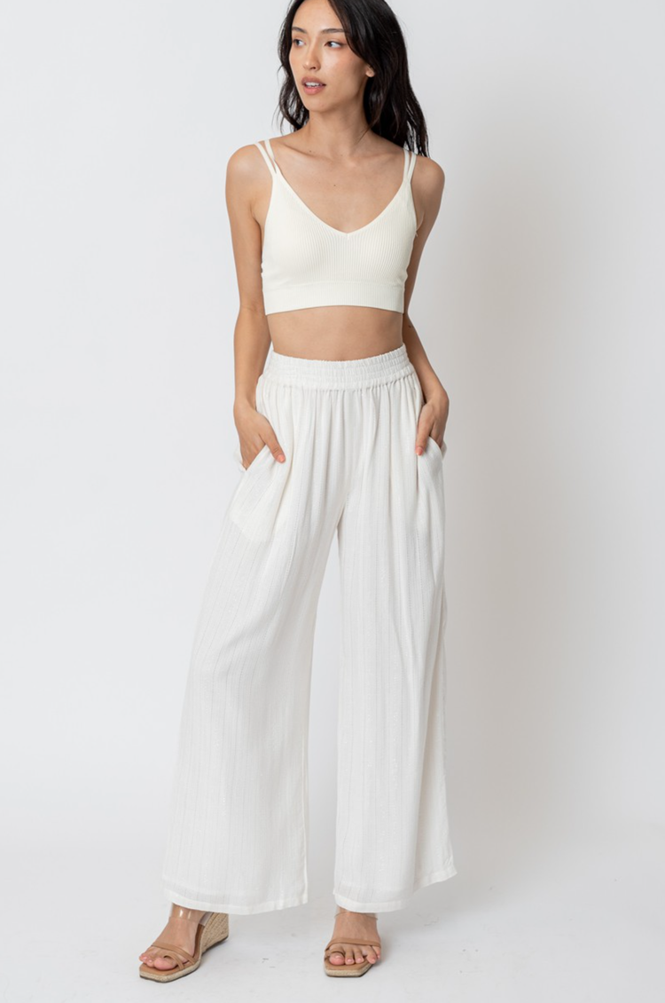 Striped Long Wide Pants