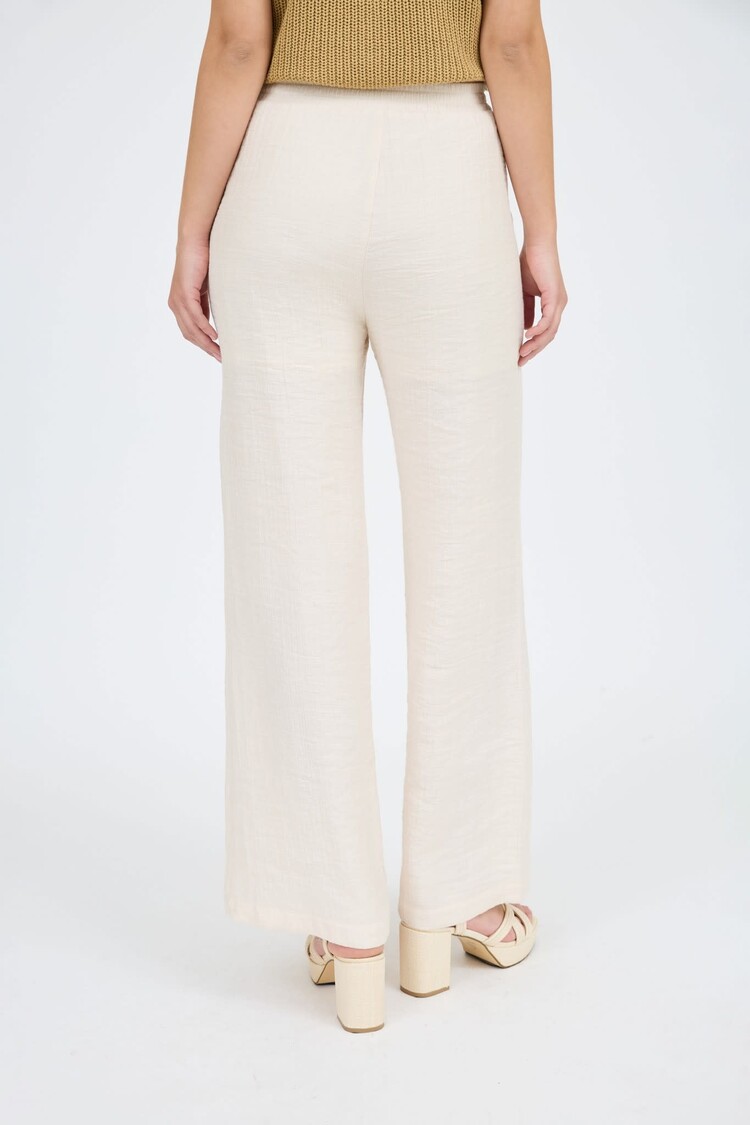 High Waist Drawstring Wide Leg Pants