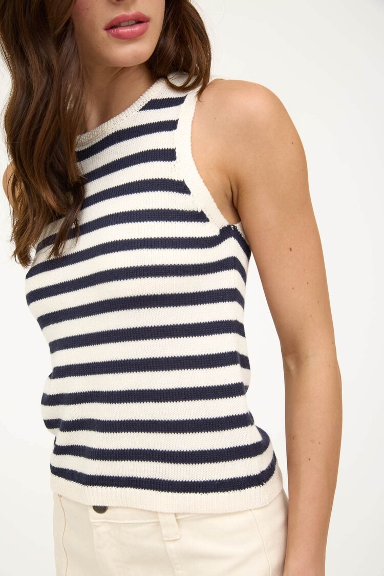Striped Cropped Sweater Tank Top