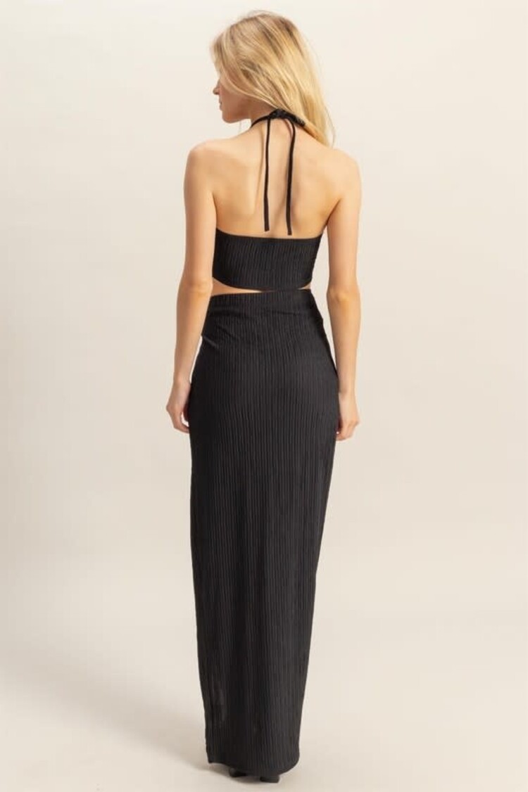 2-Piece Halter Top/Knotted Skirt Set