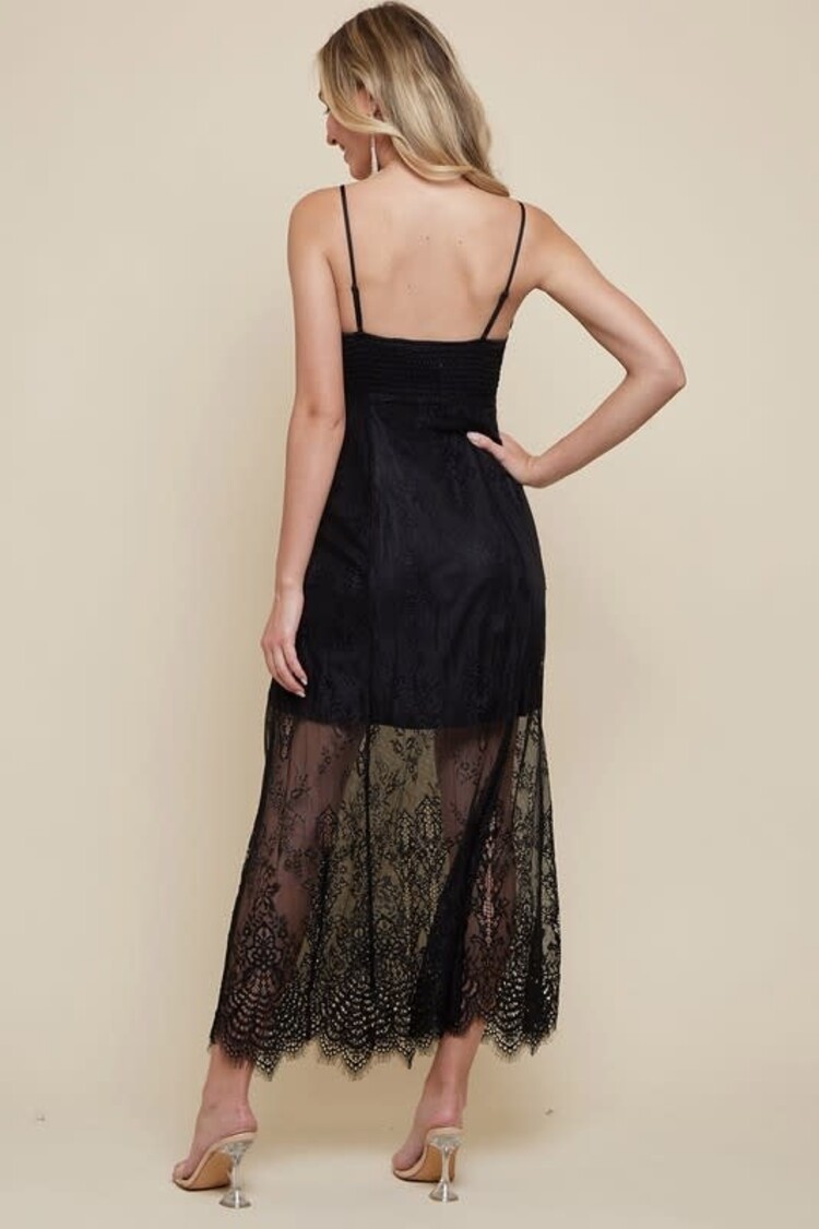 Maniju Crochet Eyelash Bottom Detail Gown