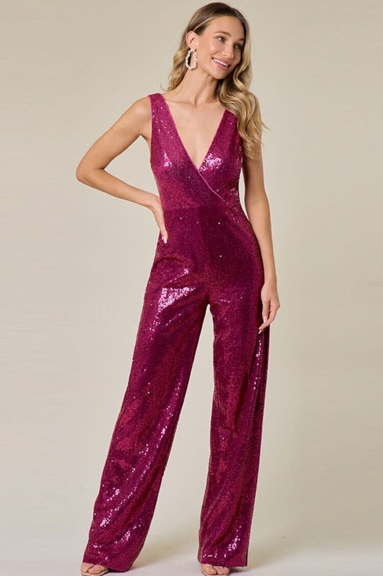 Maniju Sleeveless Sequin Jumpsuit
