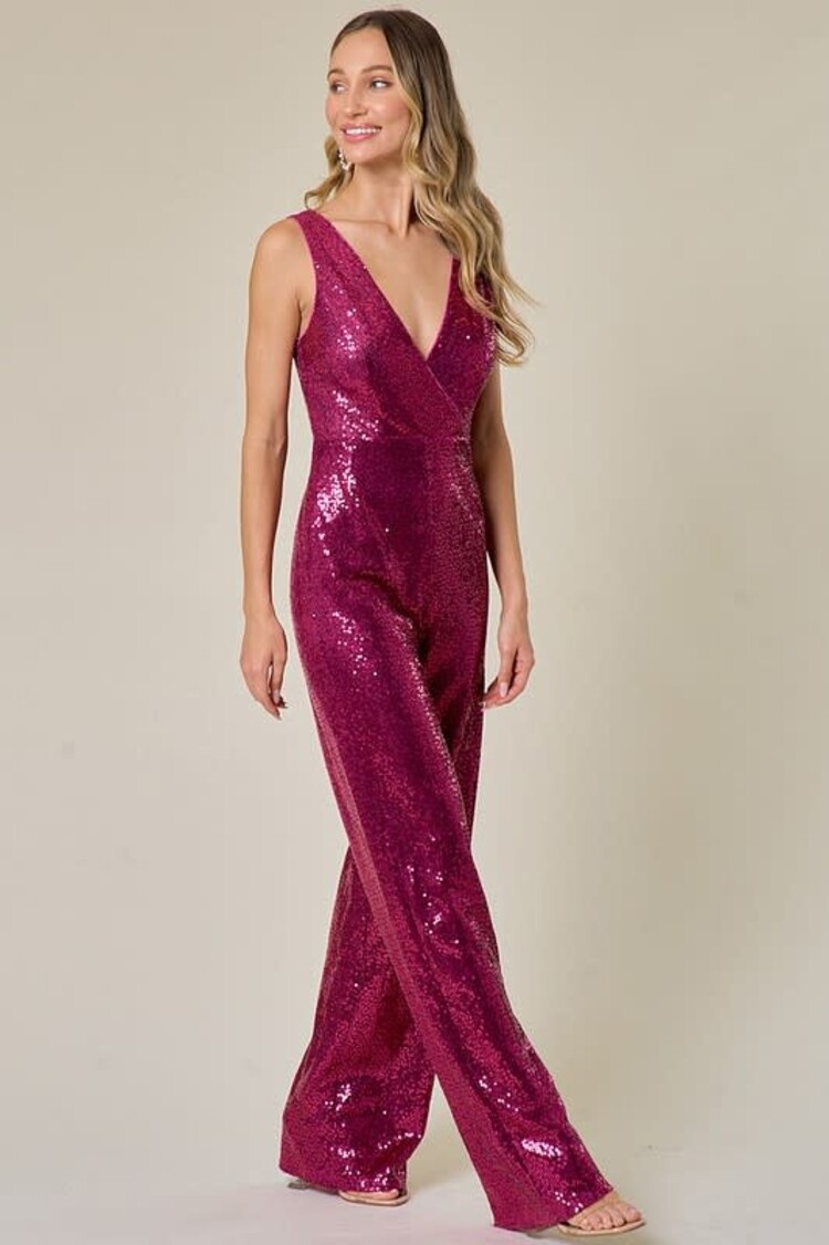 Maniju Sleeveless Sequin Jumpsuit