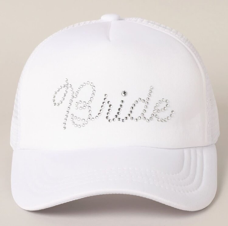 Bride Rhinestone Trucker Cap