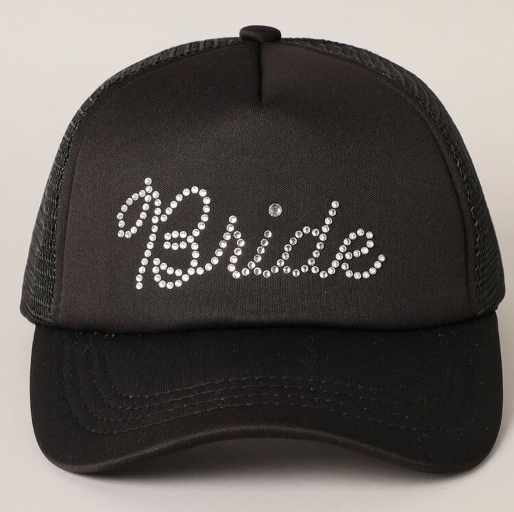 Bride Rhinestone Trucker Cap