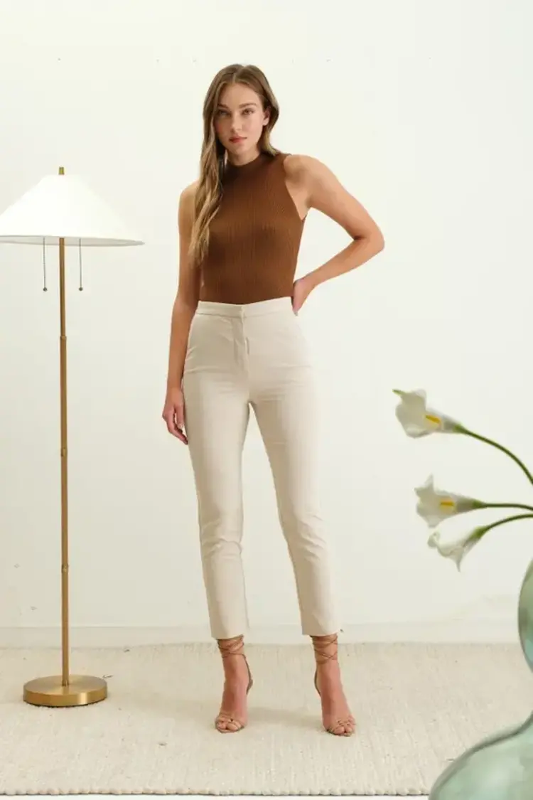 Sleeveless Mock Neck Sweater Top