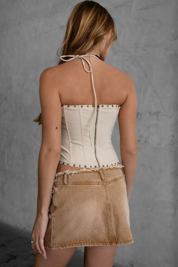 Embroidered Western Corset Top