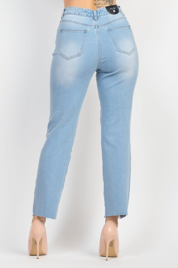 Distressed Mom Denim Jeans