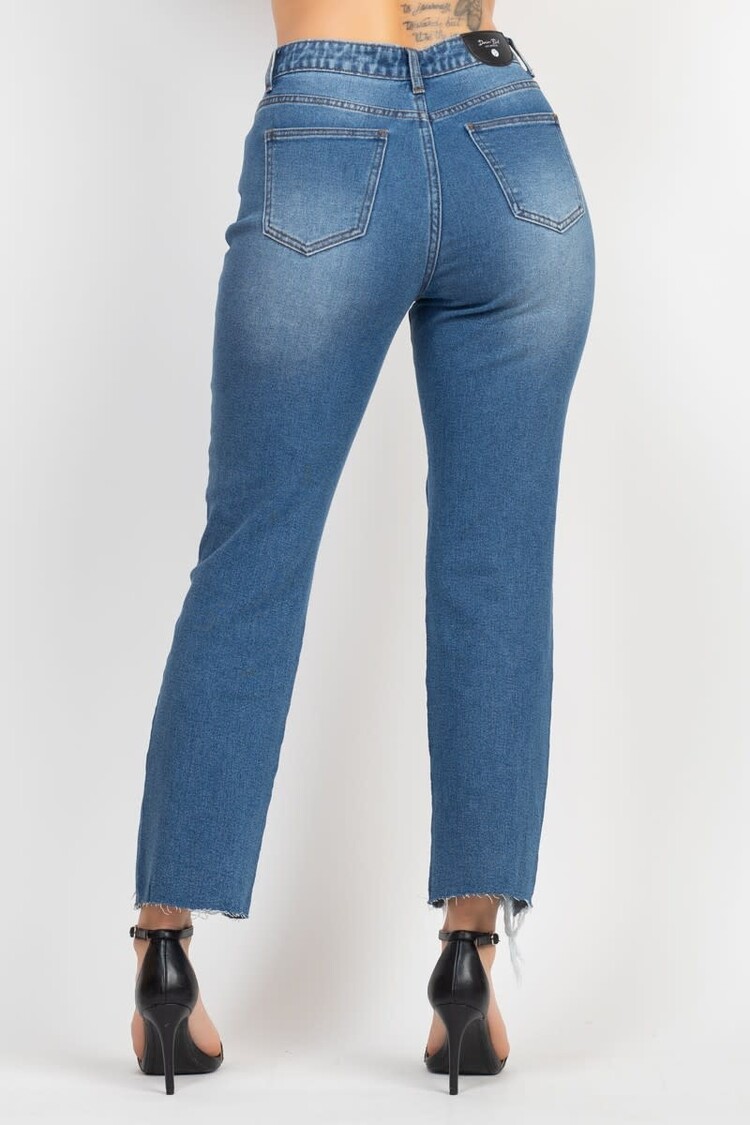 Distressed Mom Denim Jeans