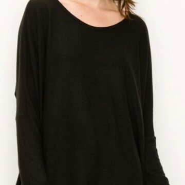 Brushed Long Sleeve Crew Neck Top