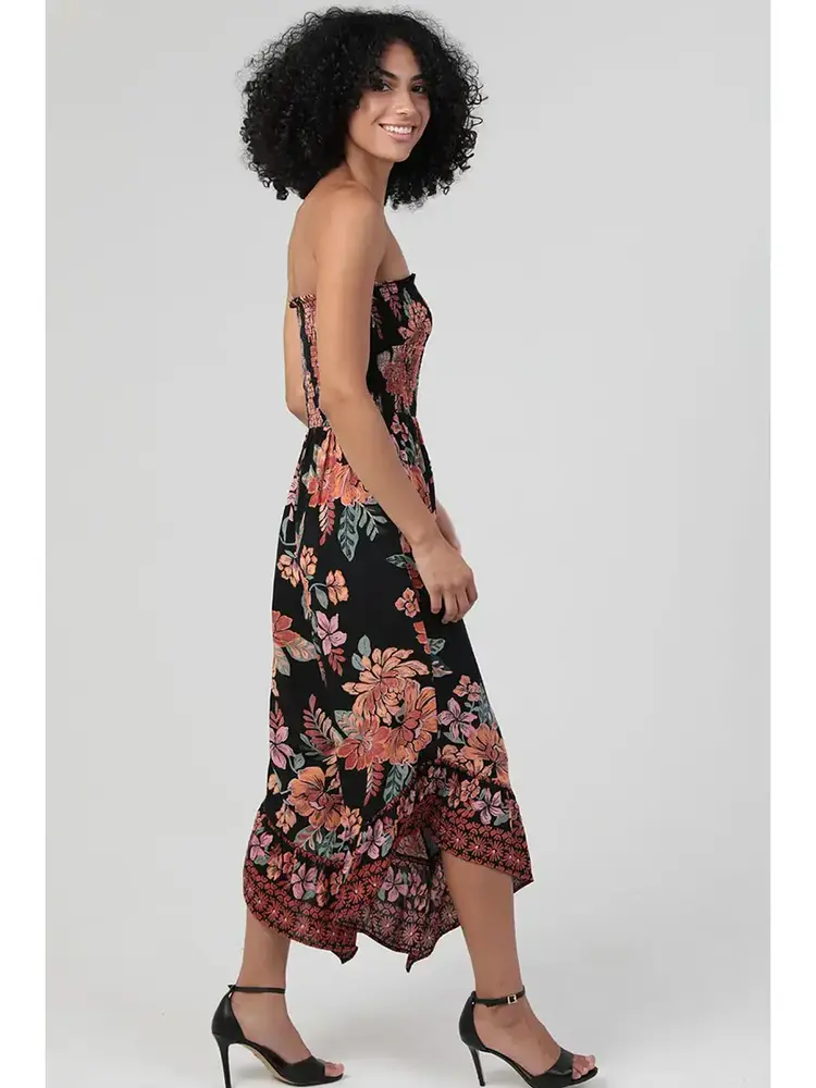 Strapless Hanky Hem Jumpsuit