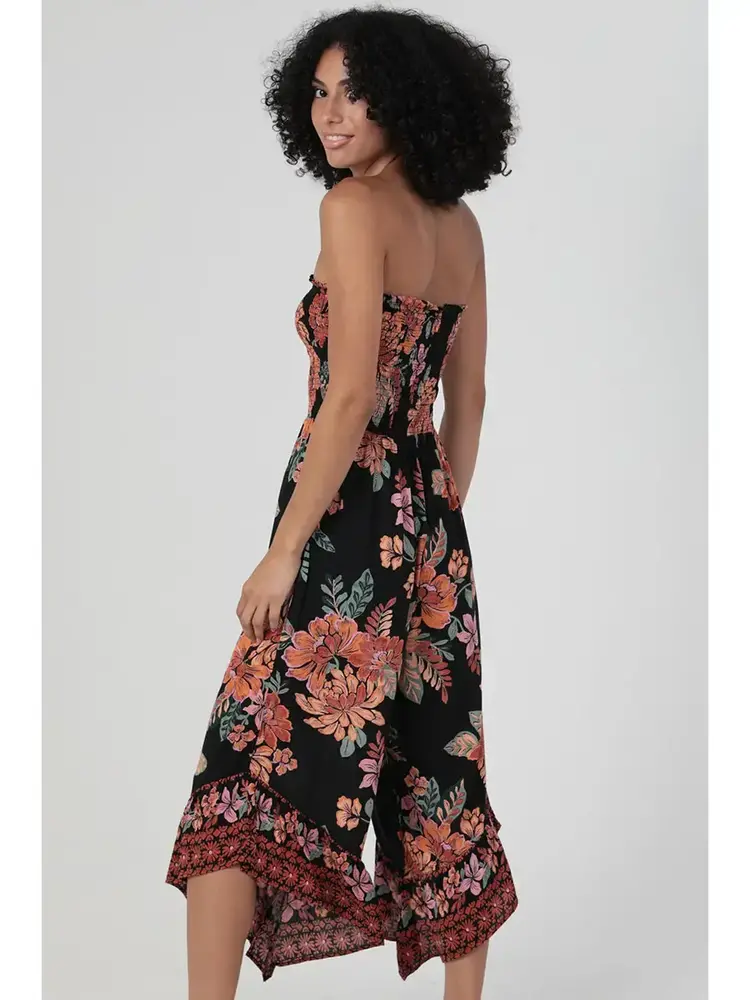 Strapless Hanky Hem Jumpsuit