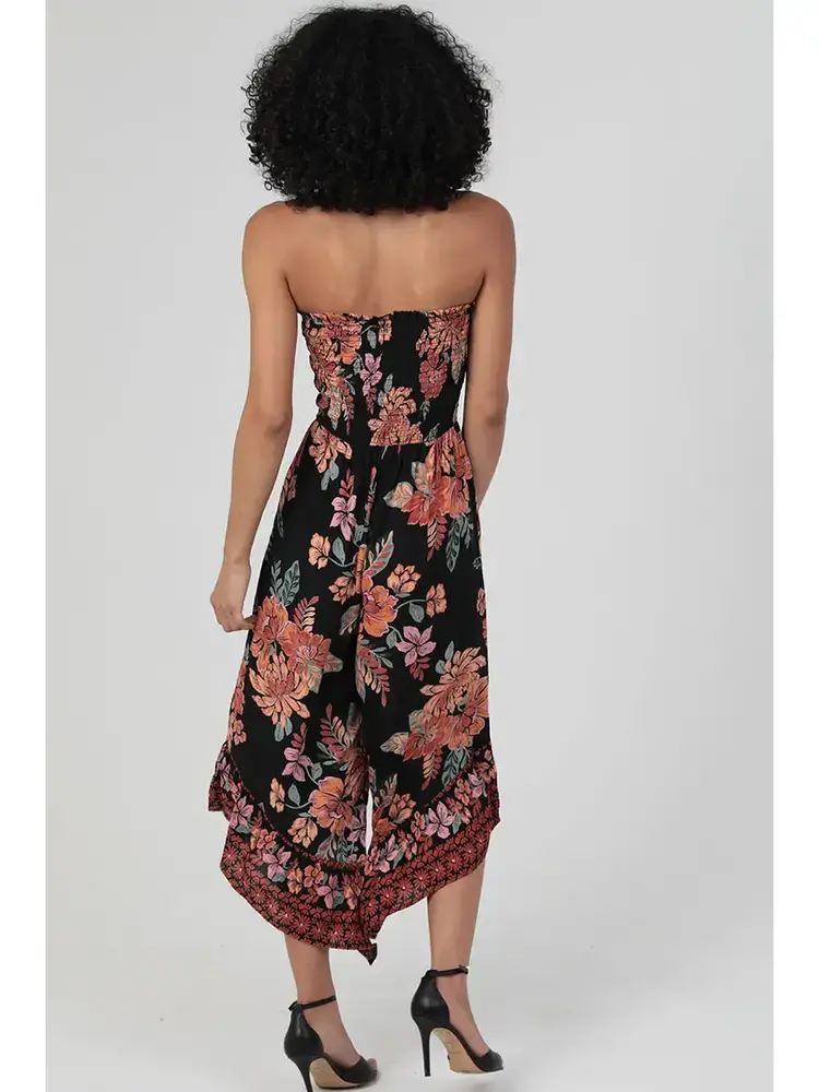 Strapless Hanky Hem Jumpsuit