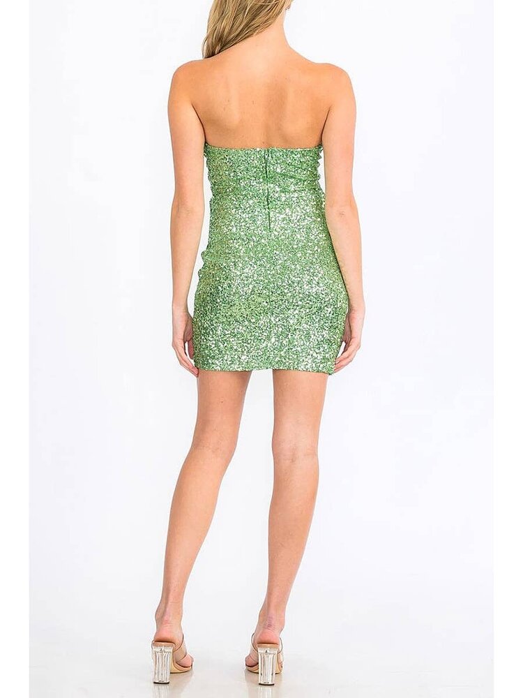 Strapless Sequin Dress