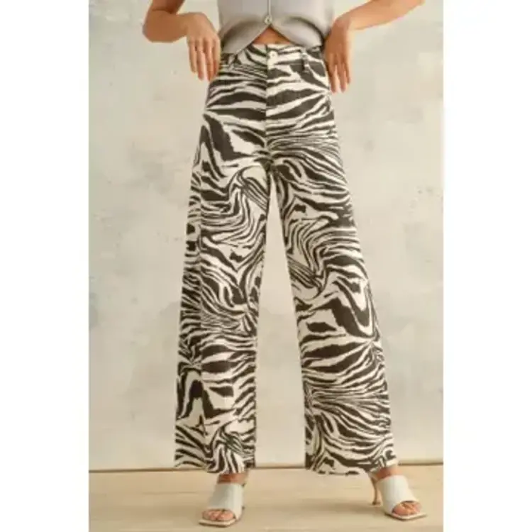 Stretch Zebra Print Pants