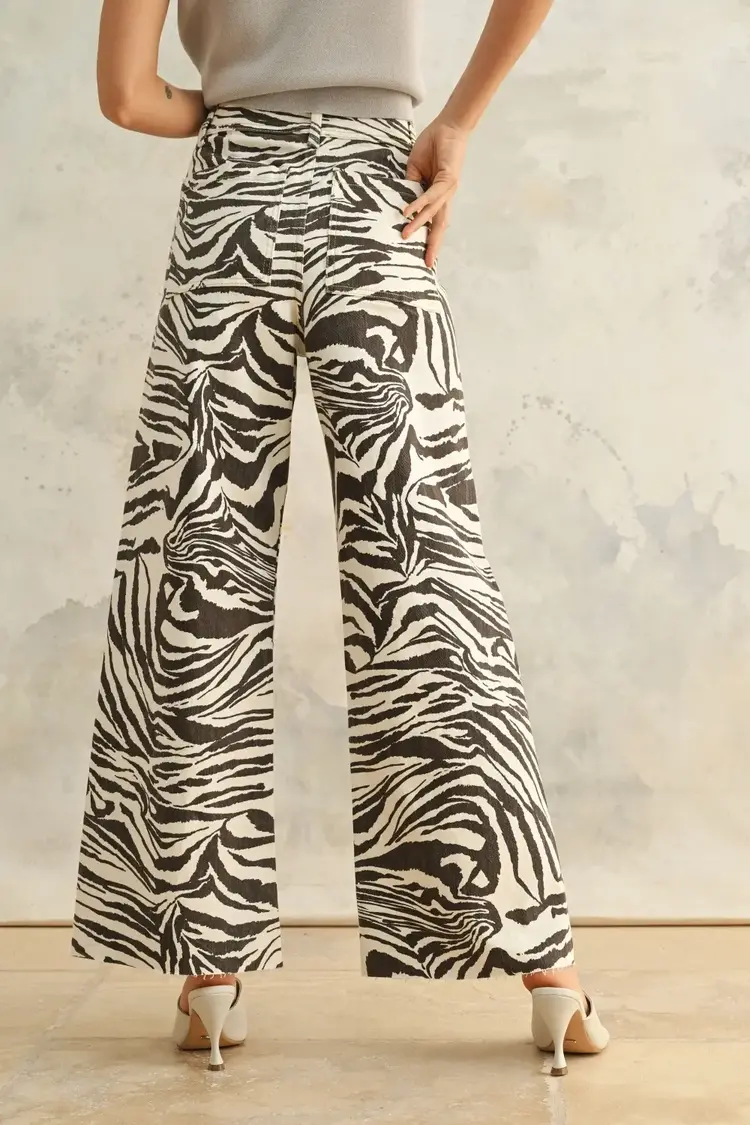 Stretch Zebra Print Pants