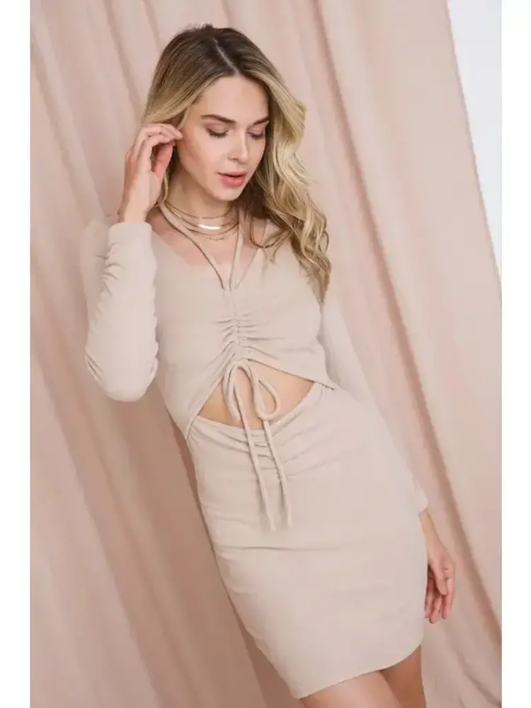 Brushed Cut-Out Dress