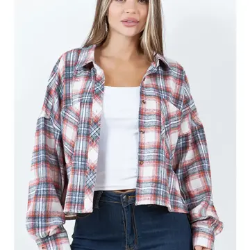 Cropped Plaid Flannel