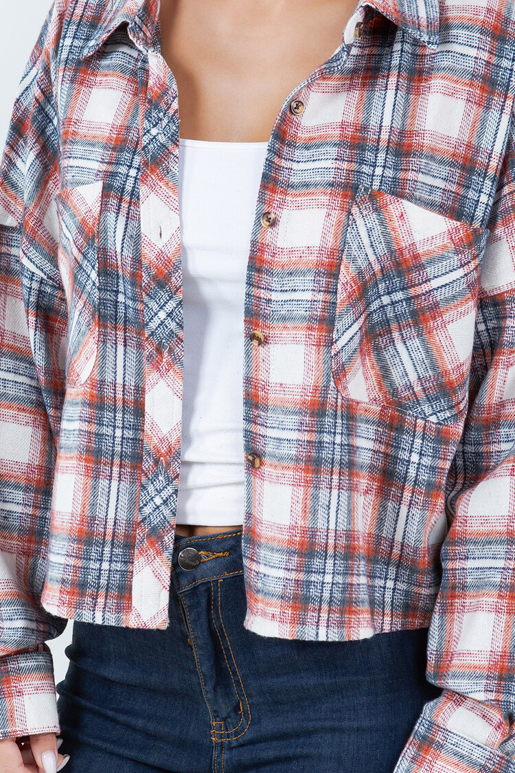 Cropped Plaid Flannel