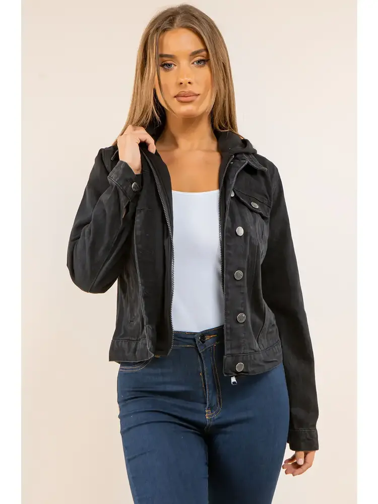Sweatshirt Hooded Denim Jacket