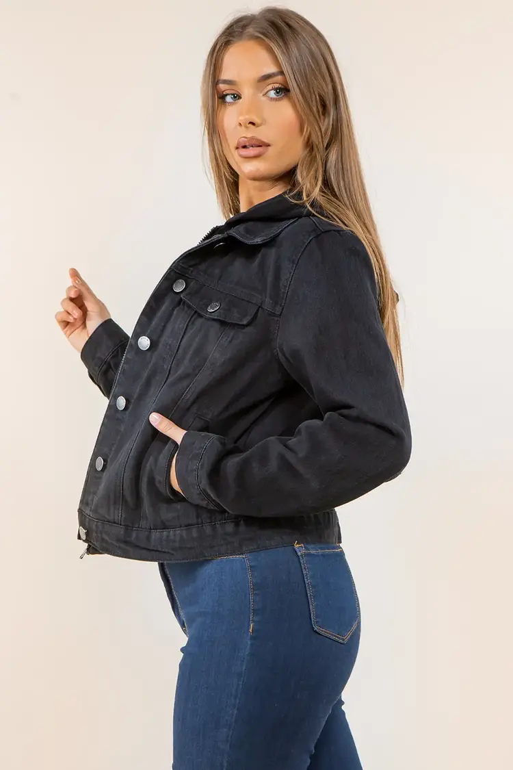 Sweatshirt Hooded Denim Jacket