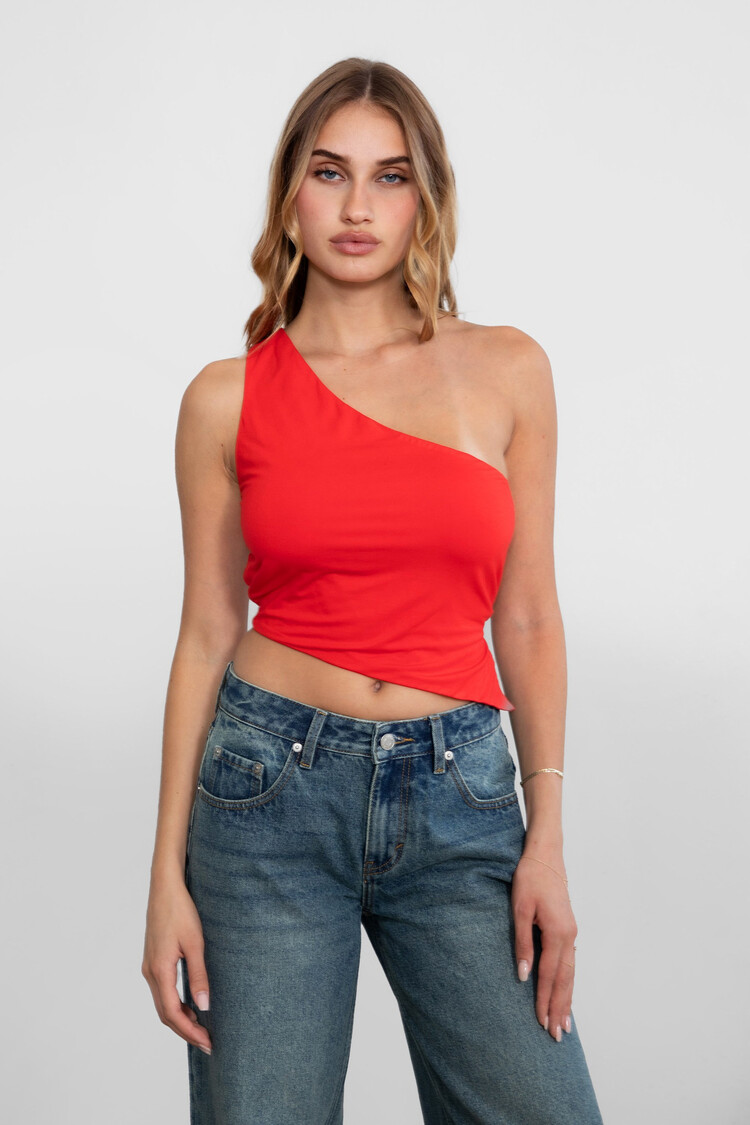 One Shoulder Asymmetrical Top