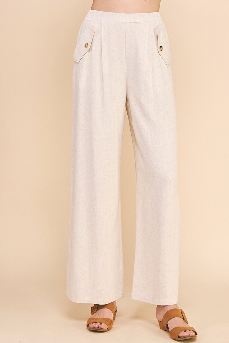 Soft Linen Pants w/Pockets