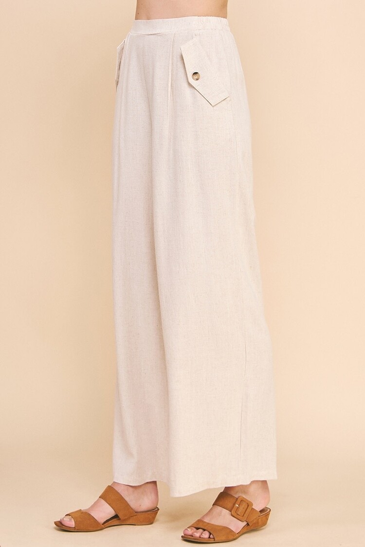 Soft Linen Pants w/Pockets