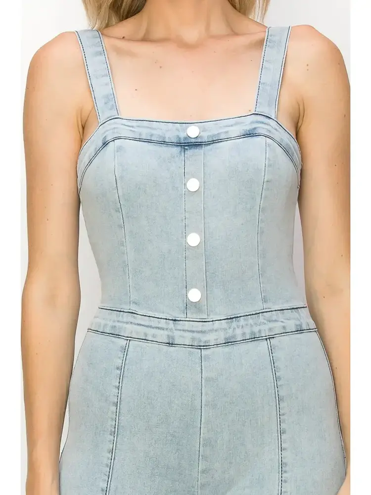 Bellbottom Denim Jumpsuit