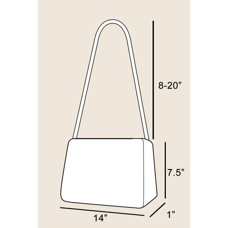 Middle Stitch Zipper Hand Bag