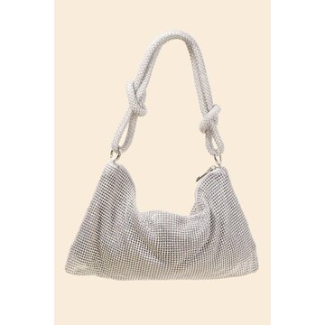 Rhinestone Studded Hobo Bag