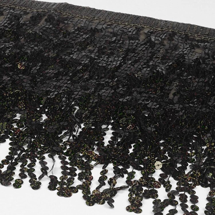 Funcredible Sequin Fringe Skirt w/Satin Tie