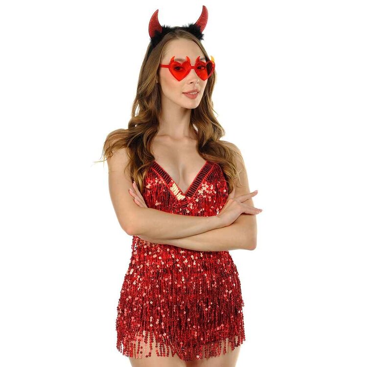 Funcredible Devil Horns/Glasses Set - Red