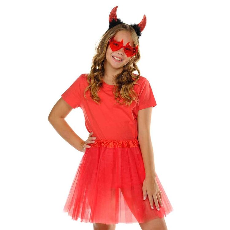 Funcredible Devil Horns/Glasses Set - Red