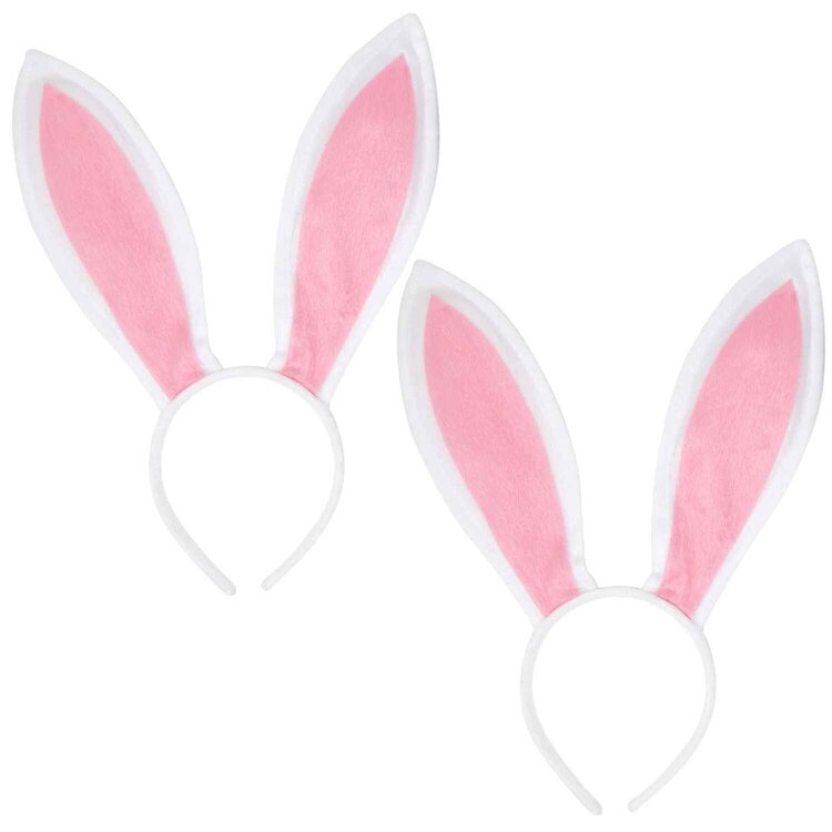 Funcredible Bunny Ears Headband White/Pink