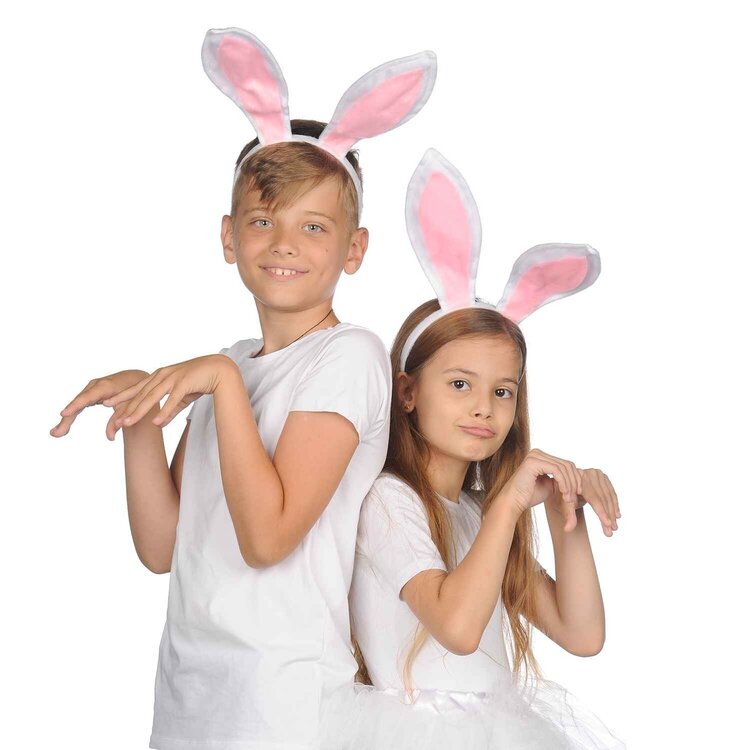 Funcredible Bunny Ears Headband White/Pink