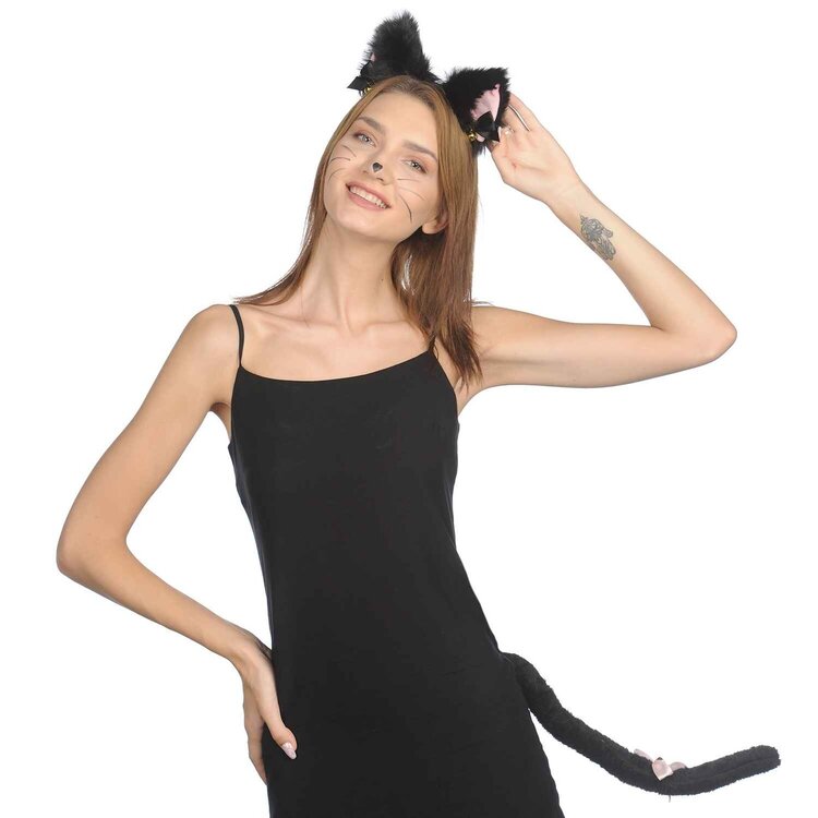 Funcredible Cat Ears and Tail Set - Black