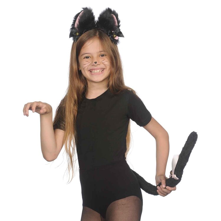 Funcredible Cat Ears and Tail Set - Black