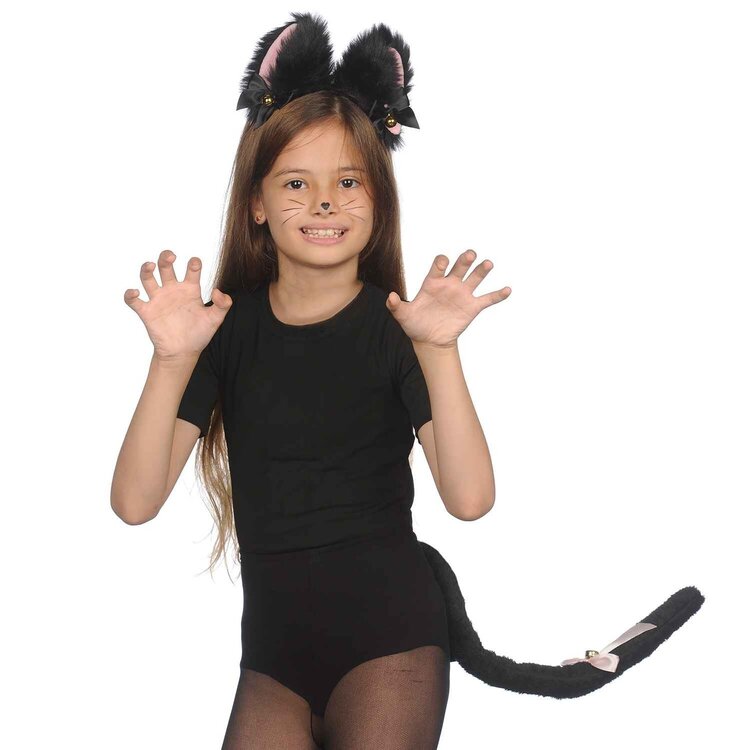 Funcredible Cat Ears and Tail Set - Black