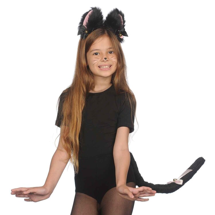 Funcredible Cat Ears and Tail Set - Black