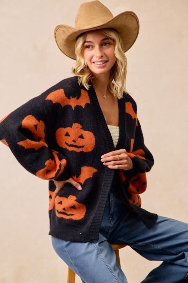 Pumpkin/Bat Cardigan