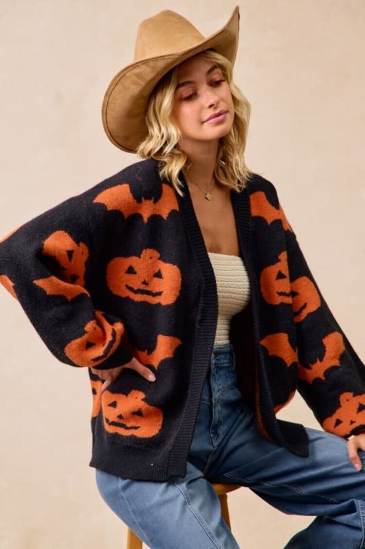Pumpkin/Bat Cardigan