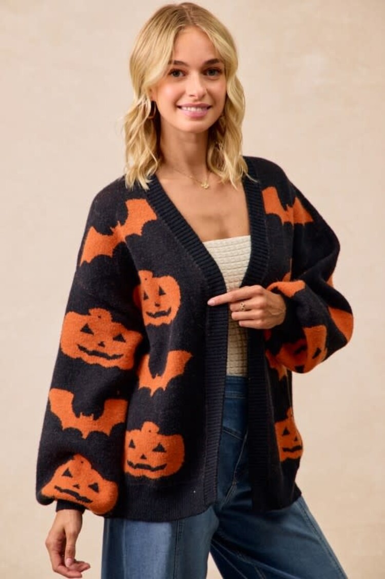Pumpkin/Bat Cardigan