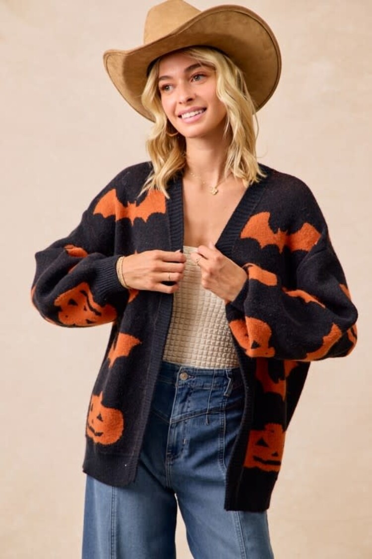 Pumpkin/Bat Cardigan