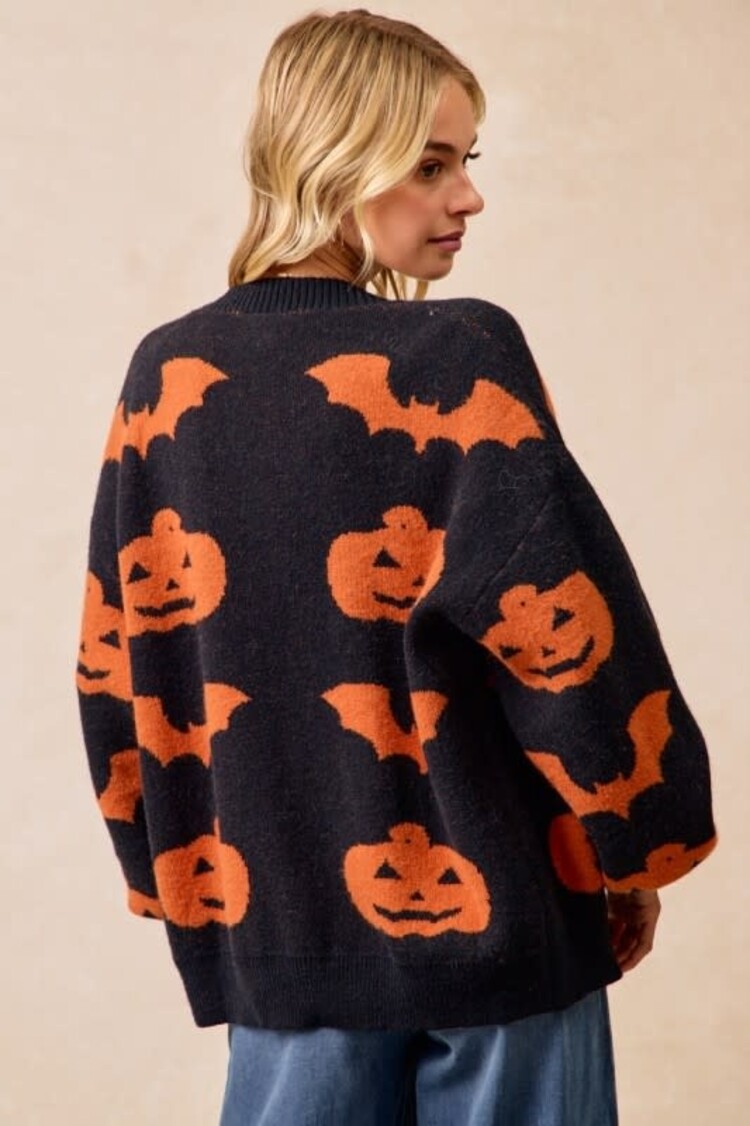 Pumpkin/Bat Cardigan