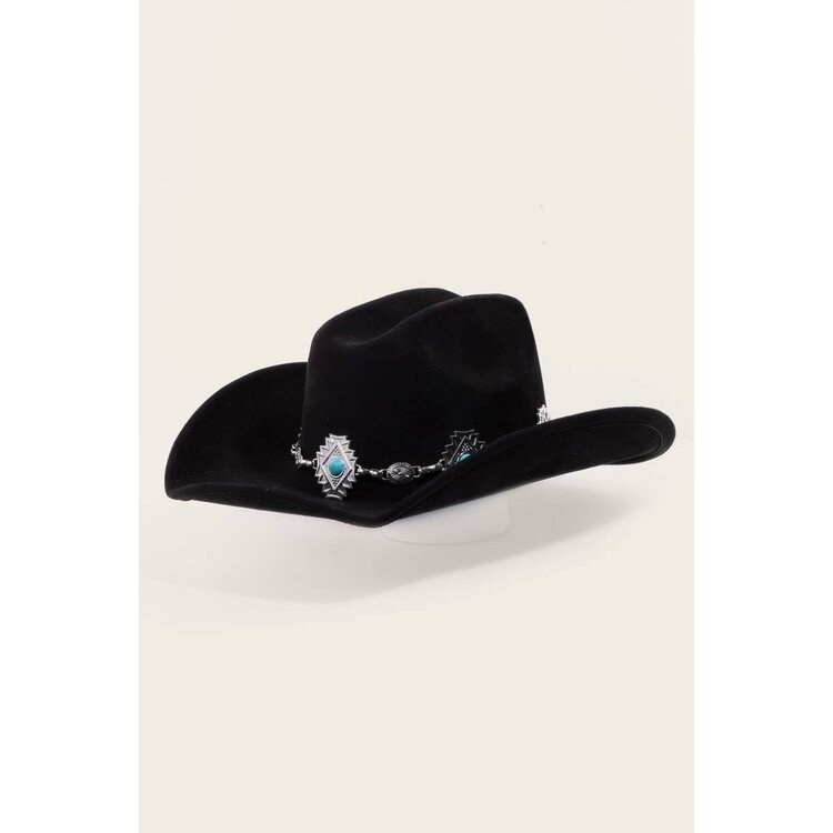 Turquoise Stud Concho Belt Cowboy Hat